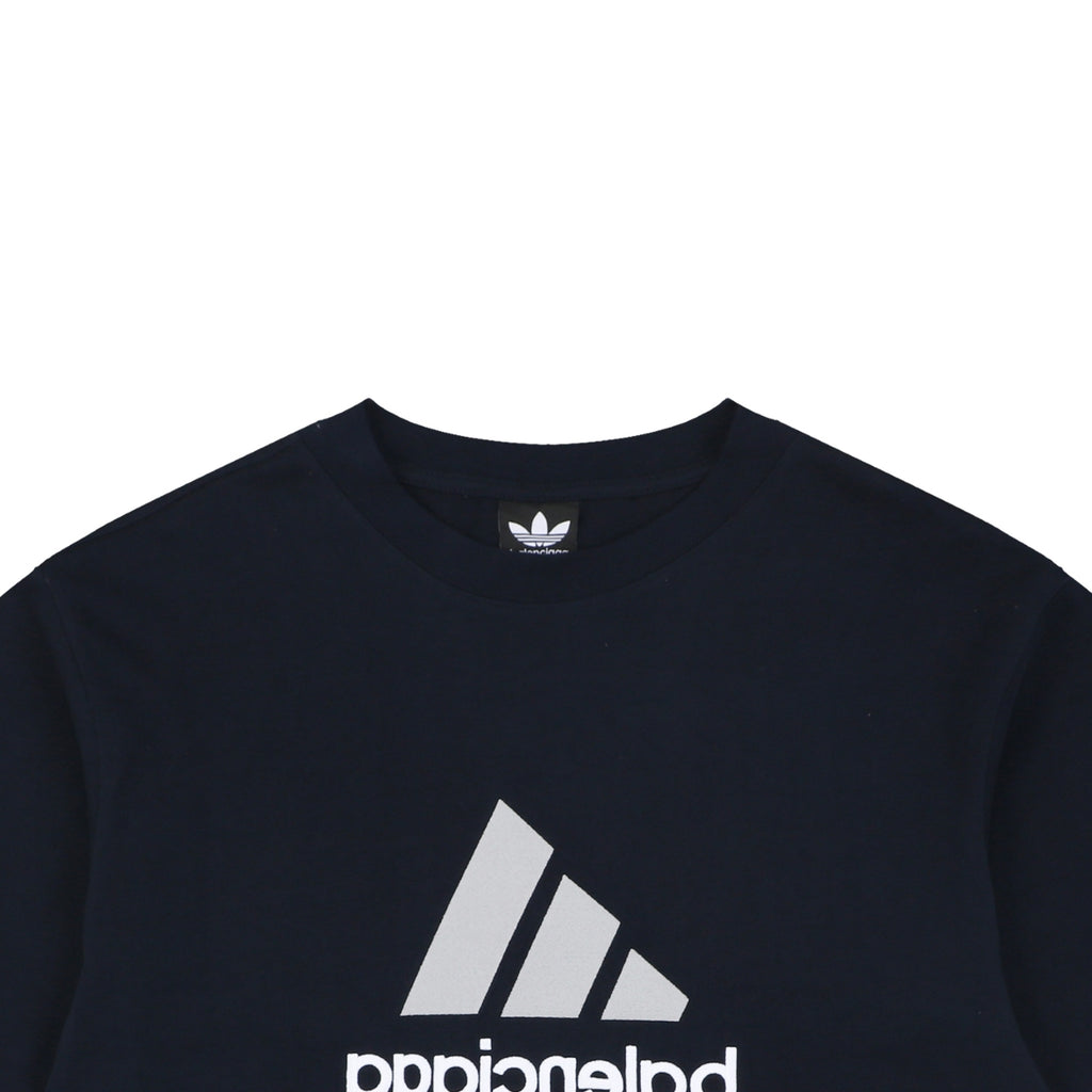 Balenciaga x Adidas Reversible Three-Stripes Logo Tee — Black/White