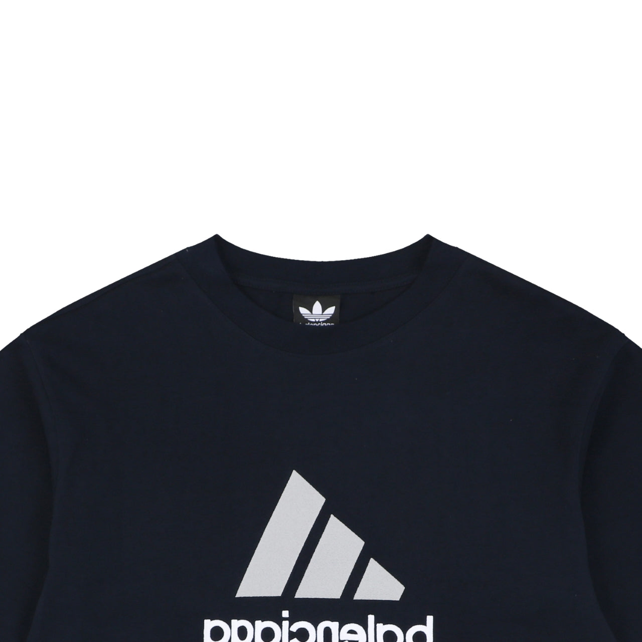 Balenciaga x Adidas Reversible Three-Stripes Logo Tee — Black/White