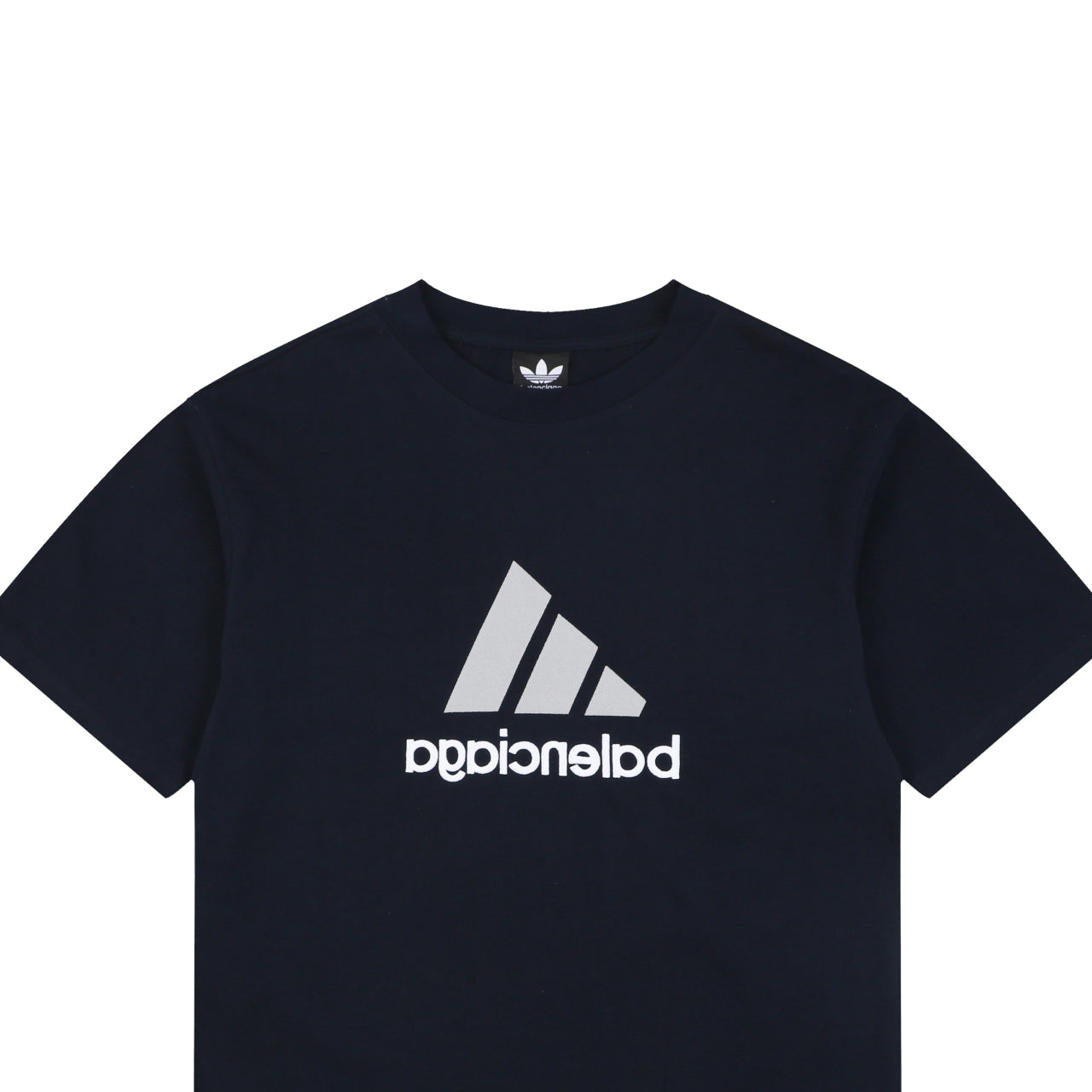 Balenciaga x Adidas Reversible Three-Stripes Logo Tee — Black/White