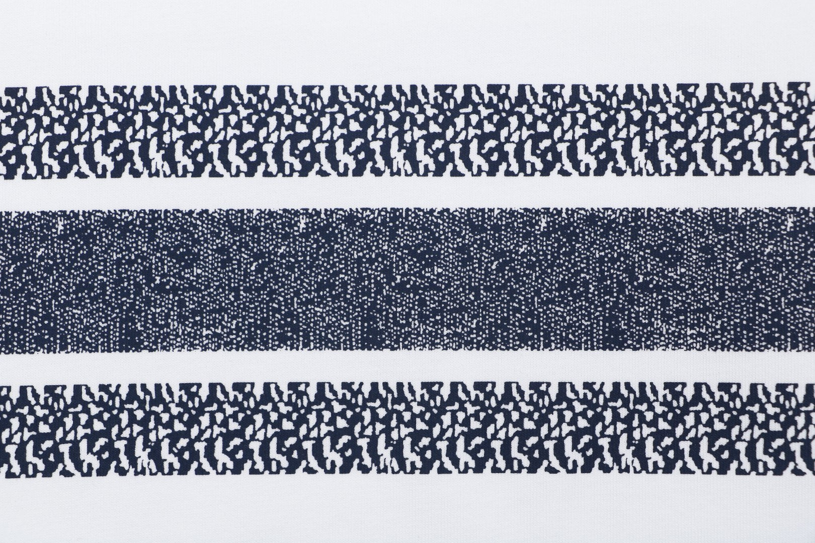 Christian Dior CD Blue Stripe Slogan Print Tee — White