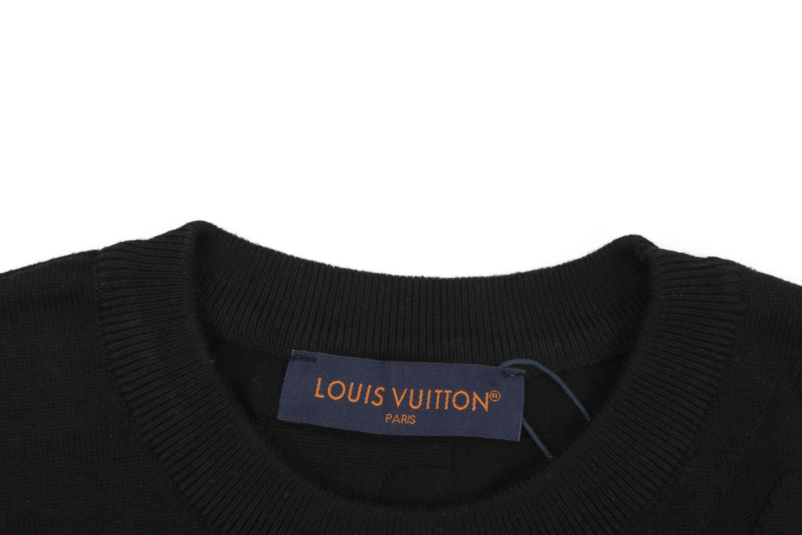 Louis Vuitton Tonal Large Monogram Jacquard Tee — Black