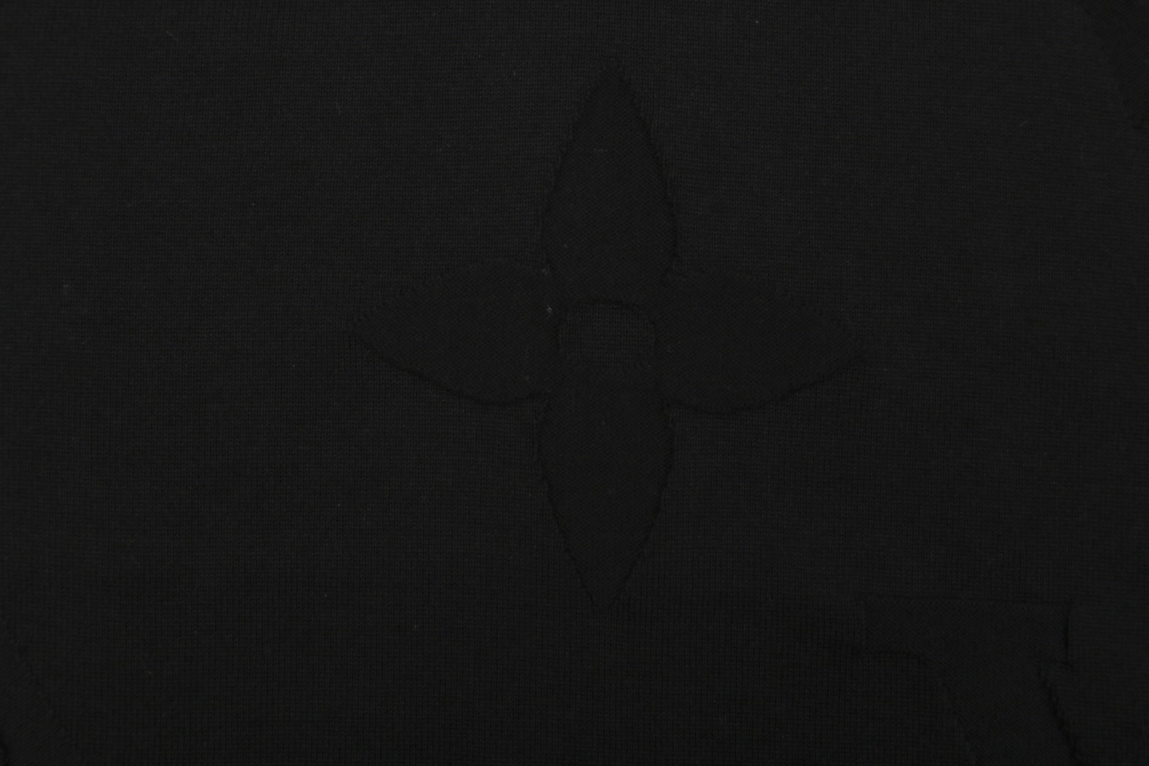 Louis Vuitton Tonal Large Monogram Jacquard Tee — Black