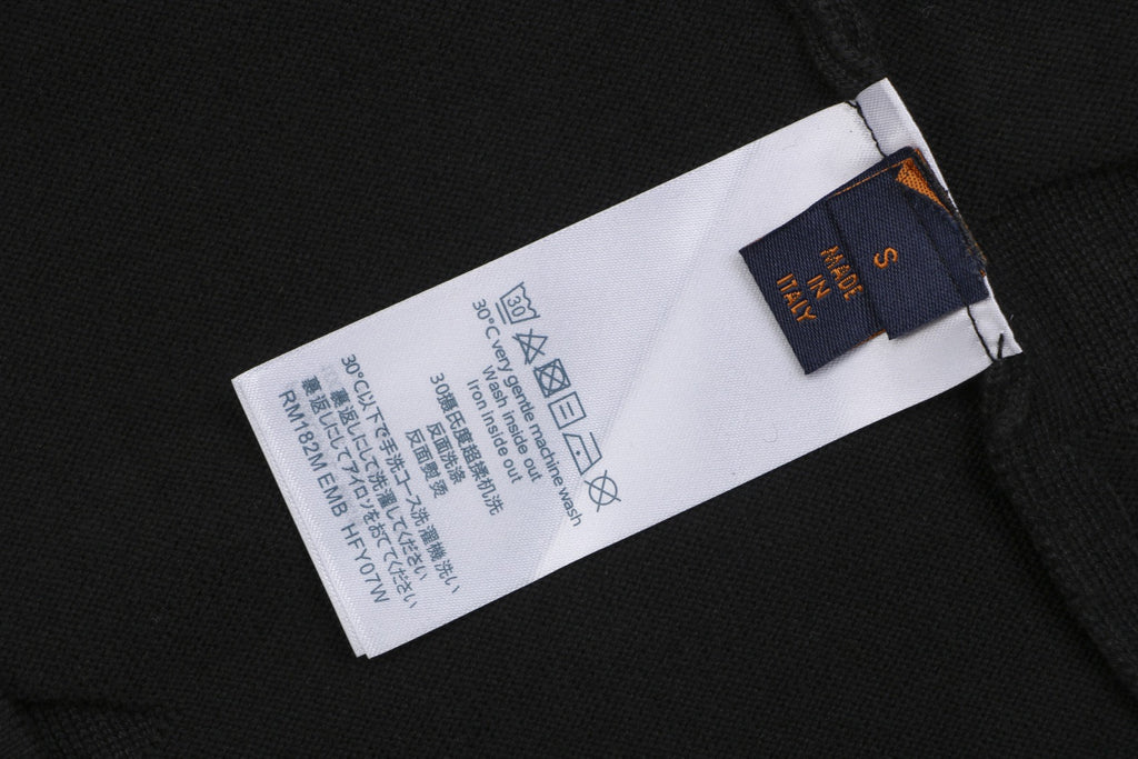 Louis Vuitton Tonal Large Monogram Jacquard Tee — Black