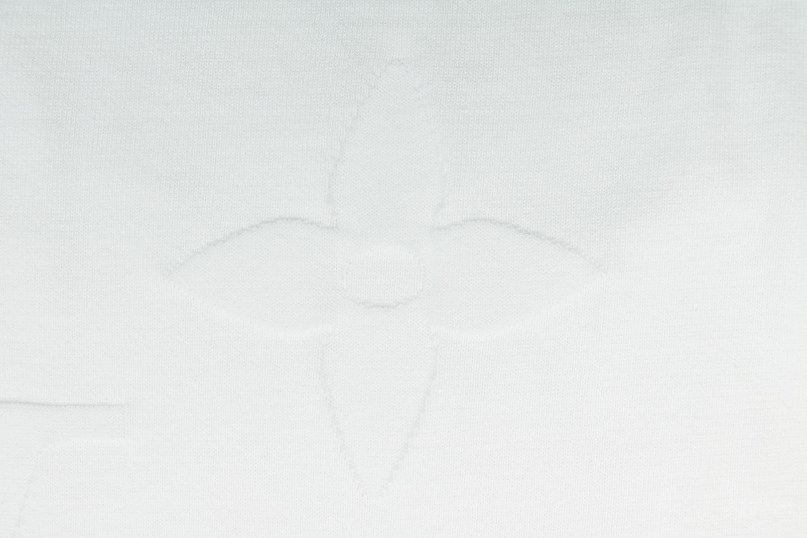 Louis Vuitton Tonal Large Monogram Jacquard Tee — Cream