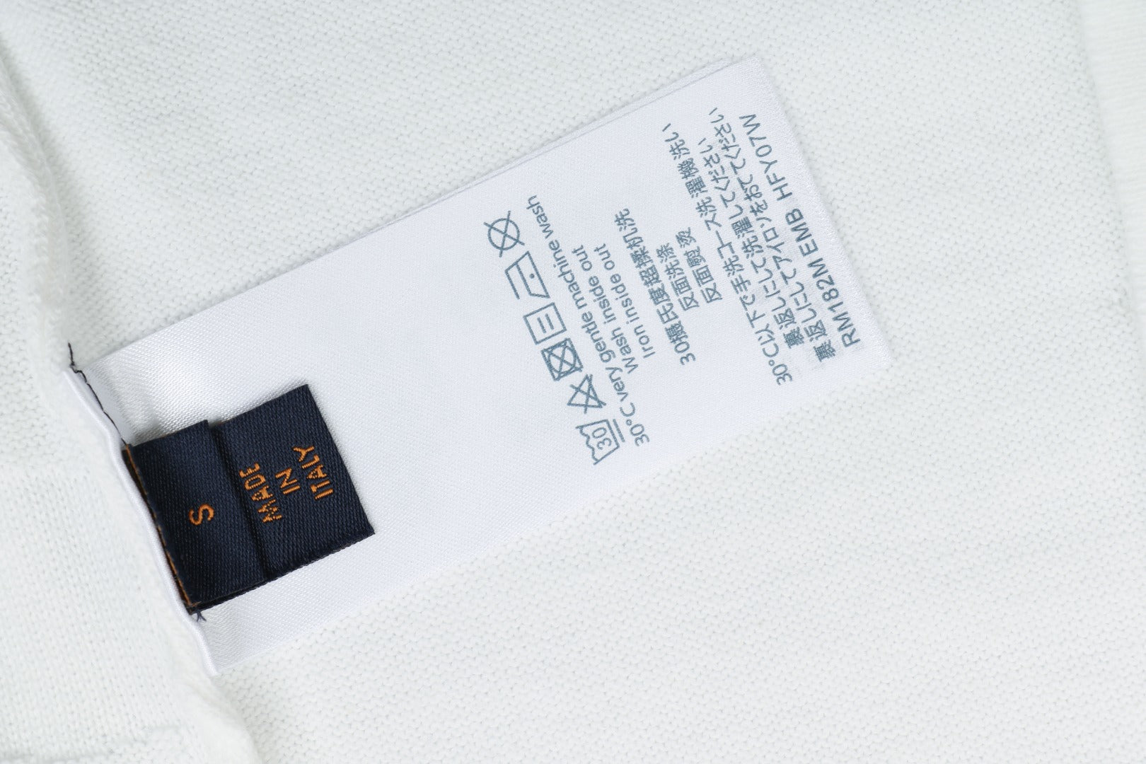Louis Vuitton Tonal Large Monogram Jacquard Tee — Cream