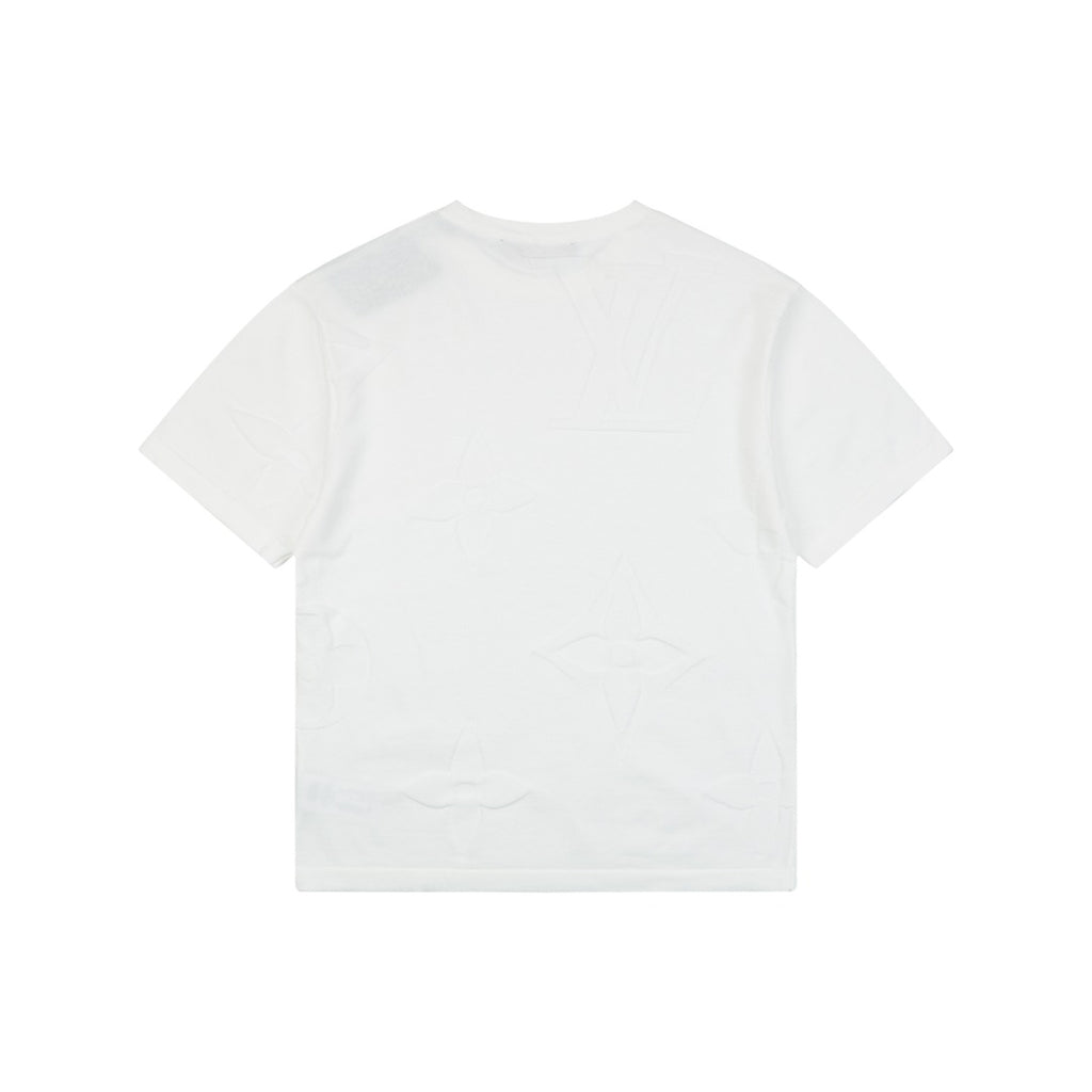 Louis Vuitton Tonal Large Monogram Jacquard Tee — Cream