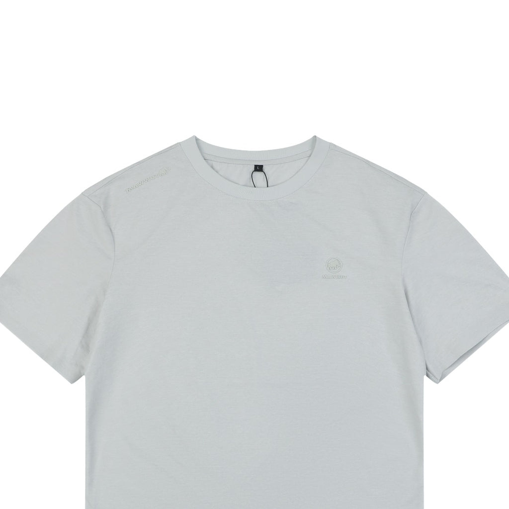 Mammut Essential Tonal Mammoth Embroidered Tee — Light Grey
