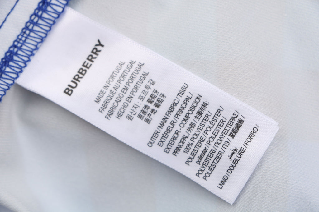 Burberry Diagonal Check Mesh-Lined Nylon Shorts — Royal Blue