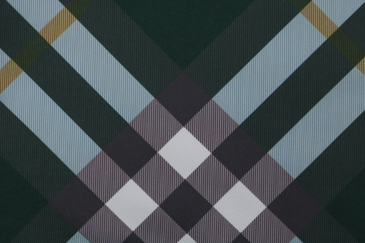 Burberry Diagonal Check Mesh-Lined Nylon Shorts — Forest Green