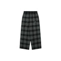 Chrome Hearts Allover Check Cross Leather-Patch Trousers — Black/Grey