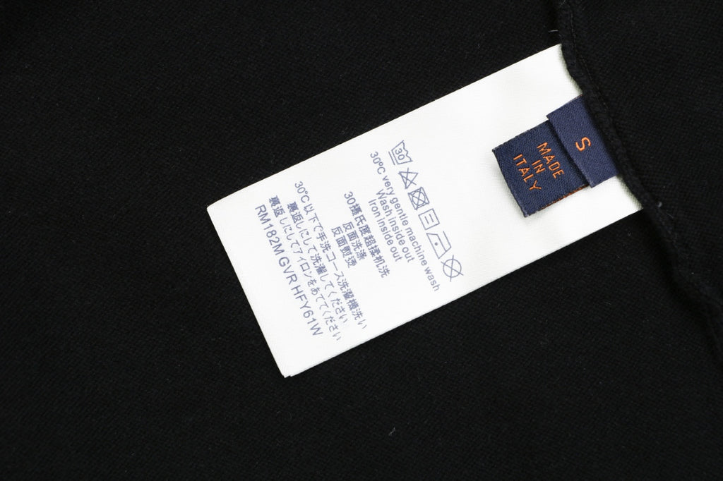Louis Vuitton Pin-Letter Embroidered Knit Tee — Black