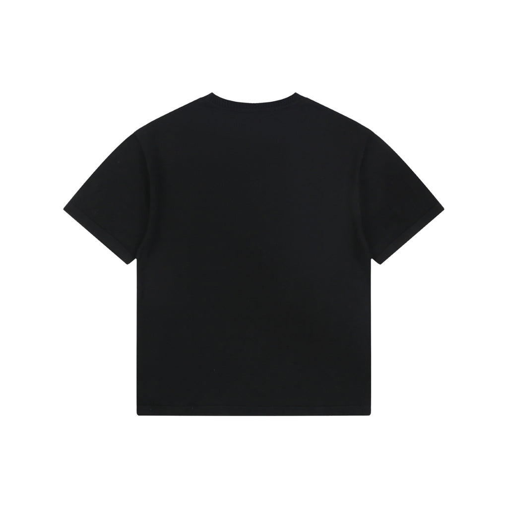 Louis Vuitton Pin-Letter Embroidered Knit Tee — Black