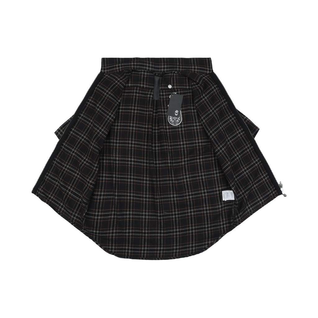 Chrome Hearts Check Short-Sleeve Shirt — Black