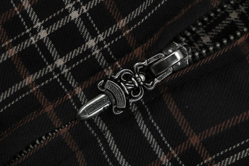 Chrome Hearts Check Short-Sleeve Shirt — Black