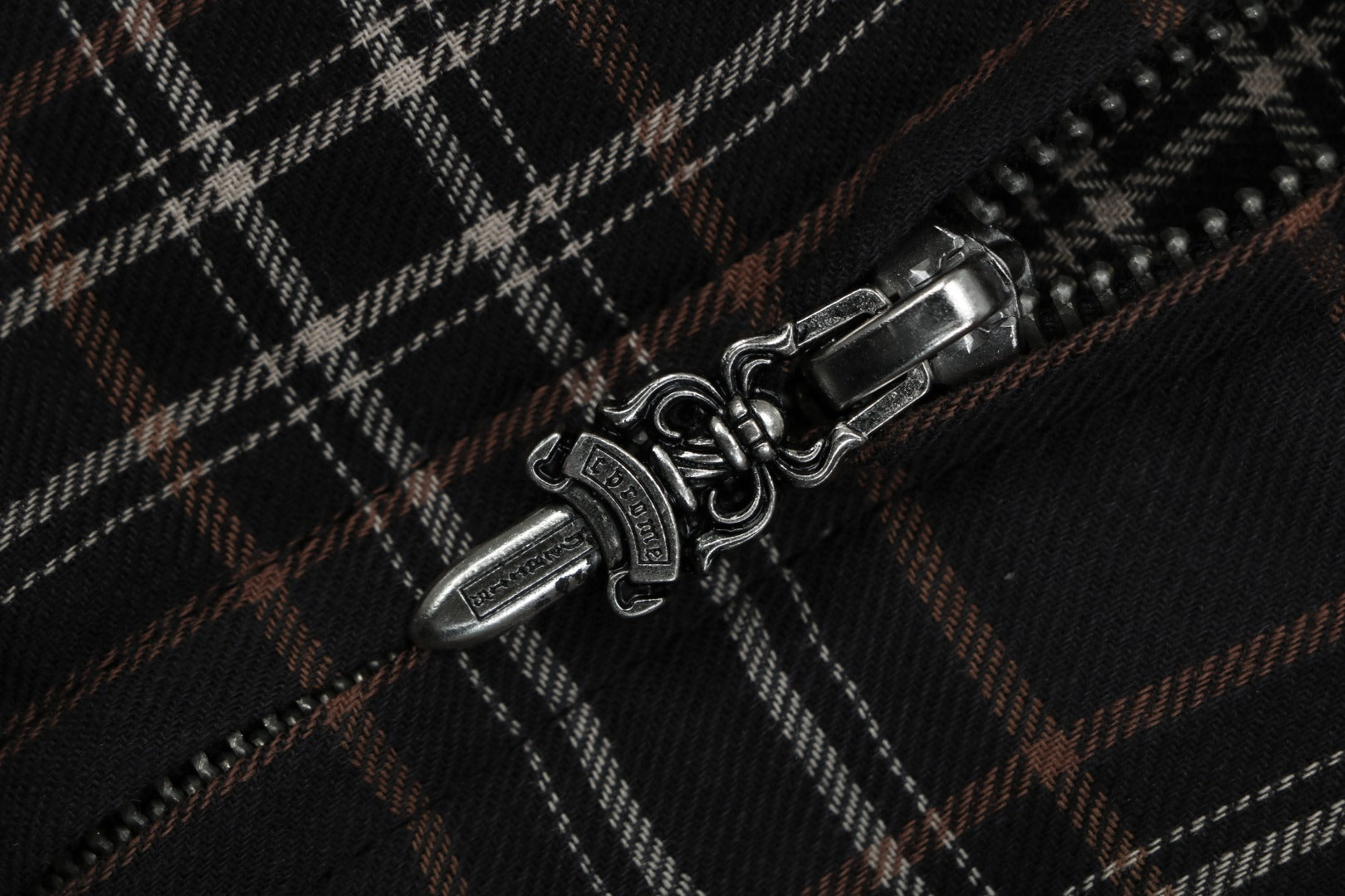Chrome Hearts Check Short-Sleeve Shirt — Black