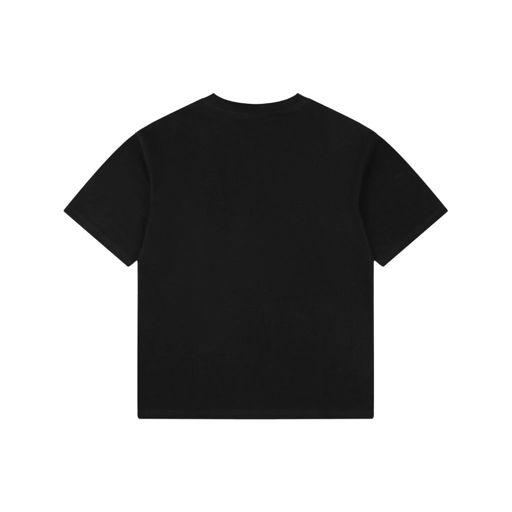 Balenciaga Oversized Back 3B Logo Embroidered Tee — Black