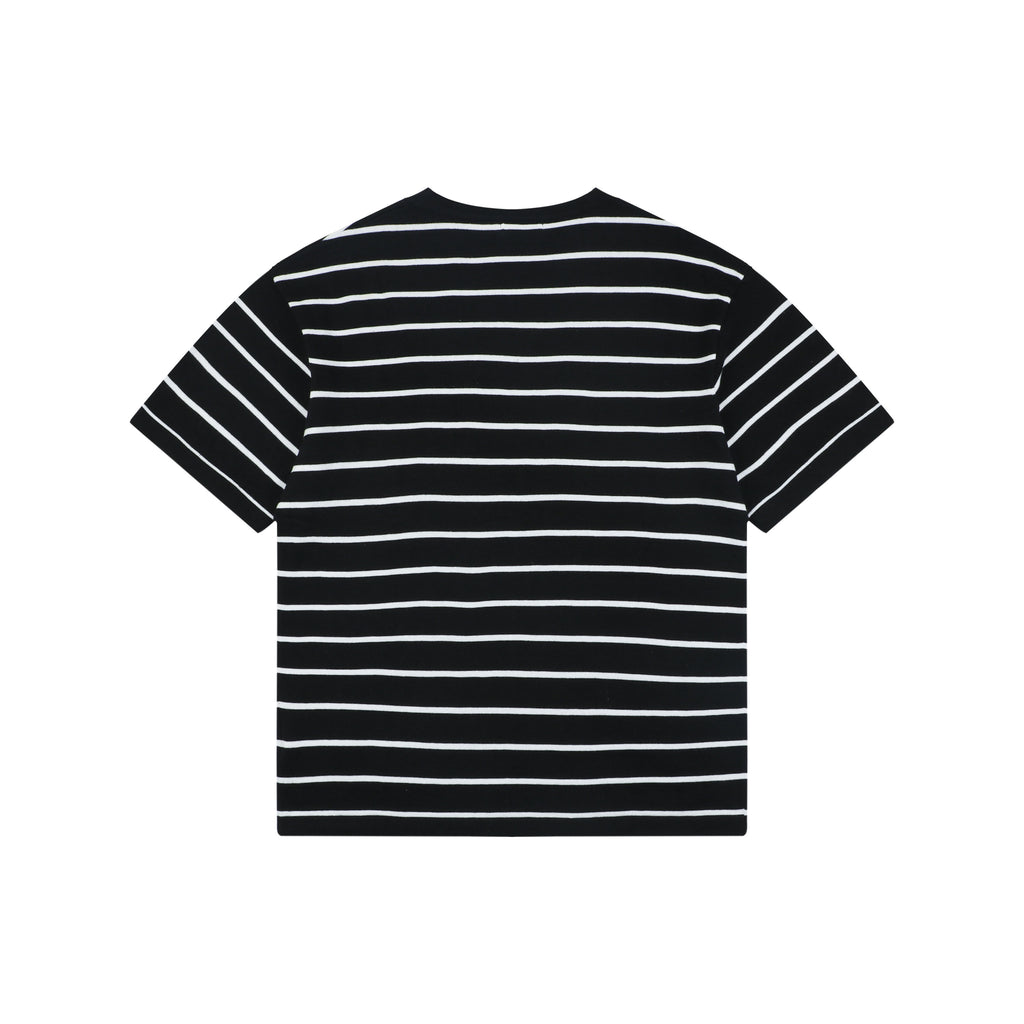 Polo Ralph Lauren Pony Logo Stripe Jacquard Tee — Black