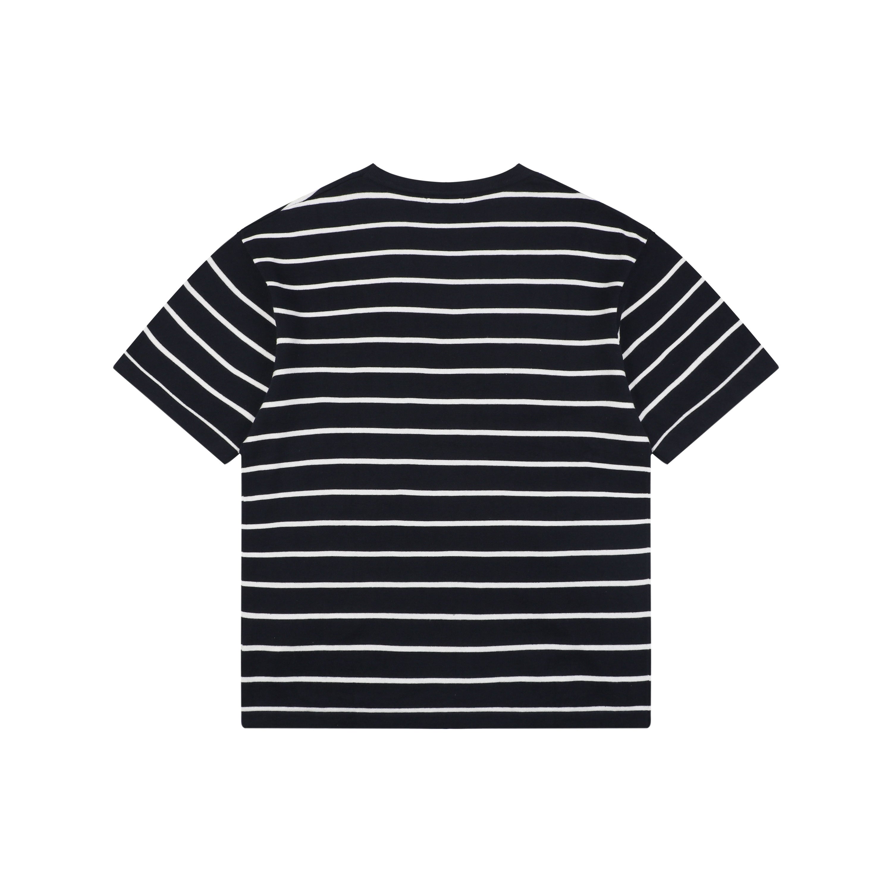 Polo Ralph Lauren Pony Logo Stripe Jacquard Tee — Navy
