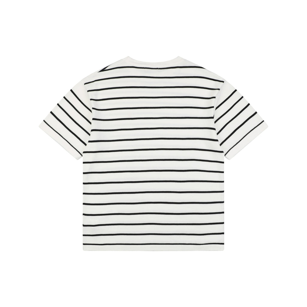 Polo Ralph Lauren Pony Logo Stripe Jacquard Tee — White