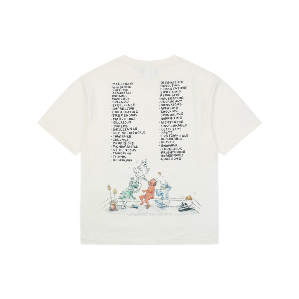 Saint Michael Volcano Party Graphic Tee — Vintage Cream
