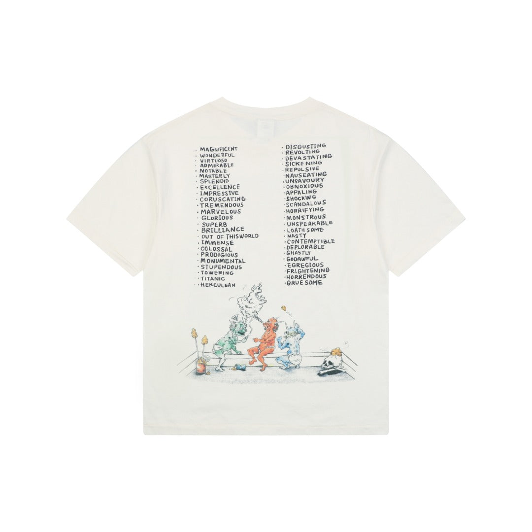 Saint Michael Volcano Party Graphic Tee — Vintage Cream