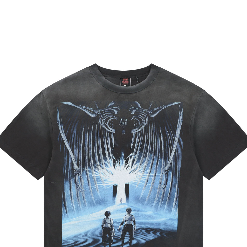 Saint Michael x Attack on Titan Confrontation Graphic Tee — Vintage Black
