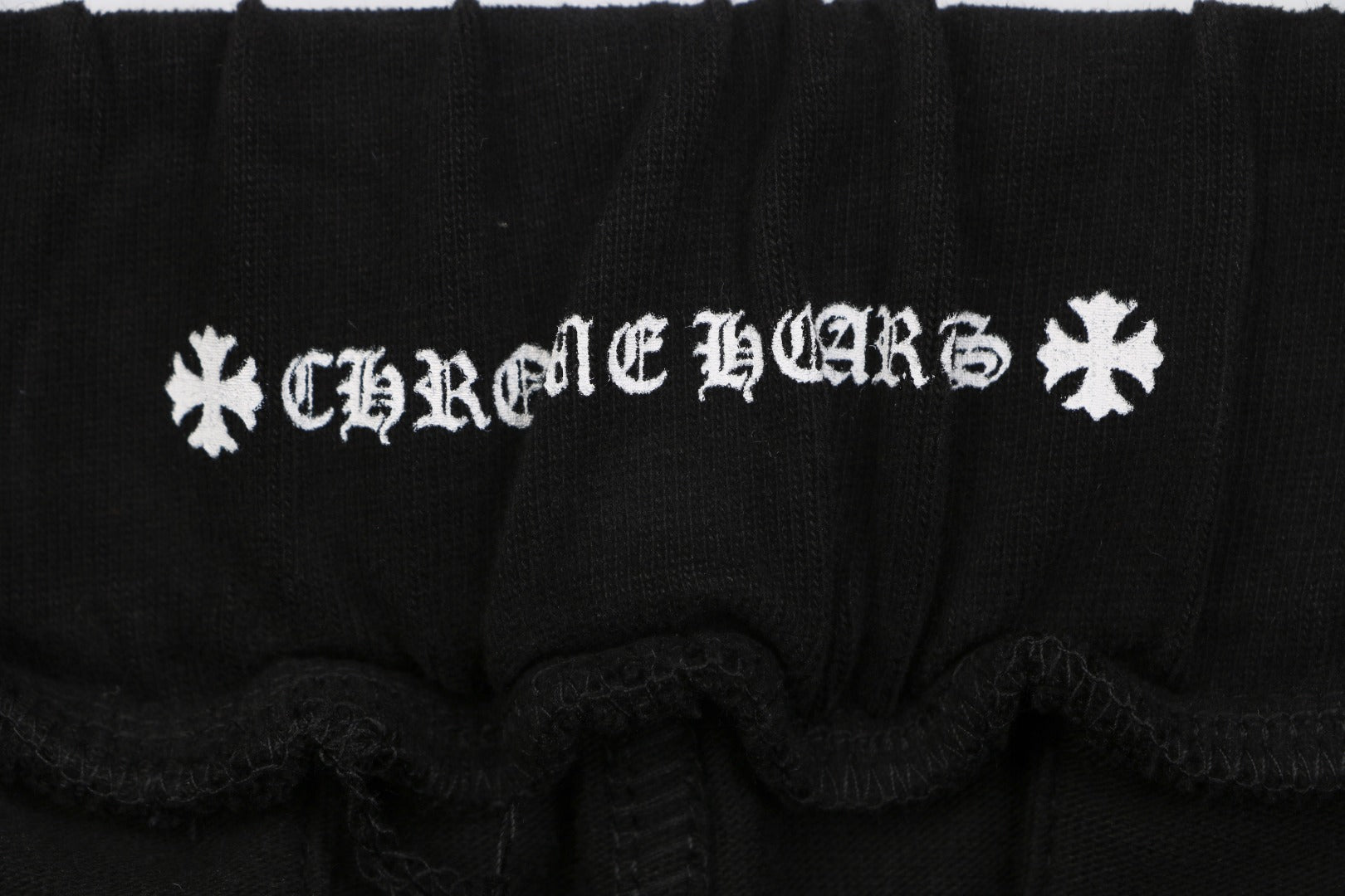 Chrome Hearts Sanskrit Seal Print Drawstring Shorts — Black