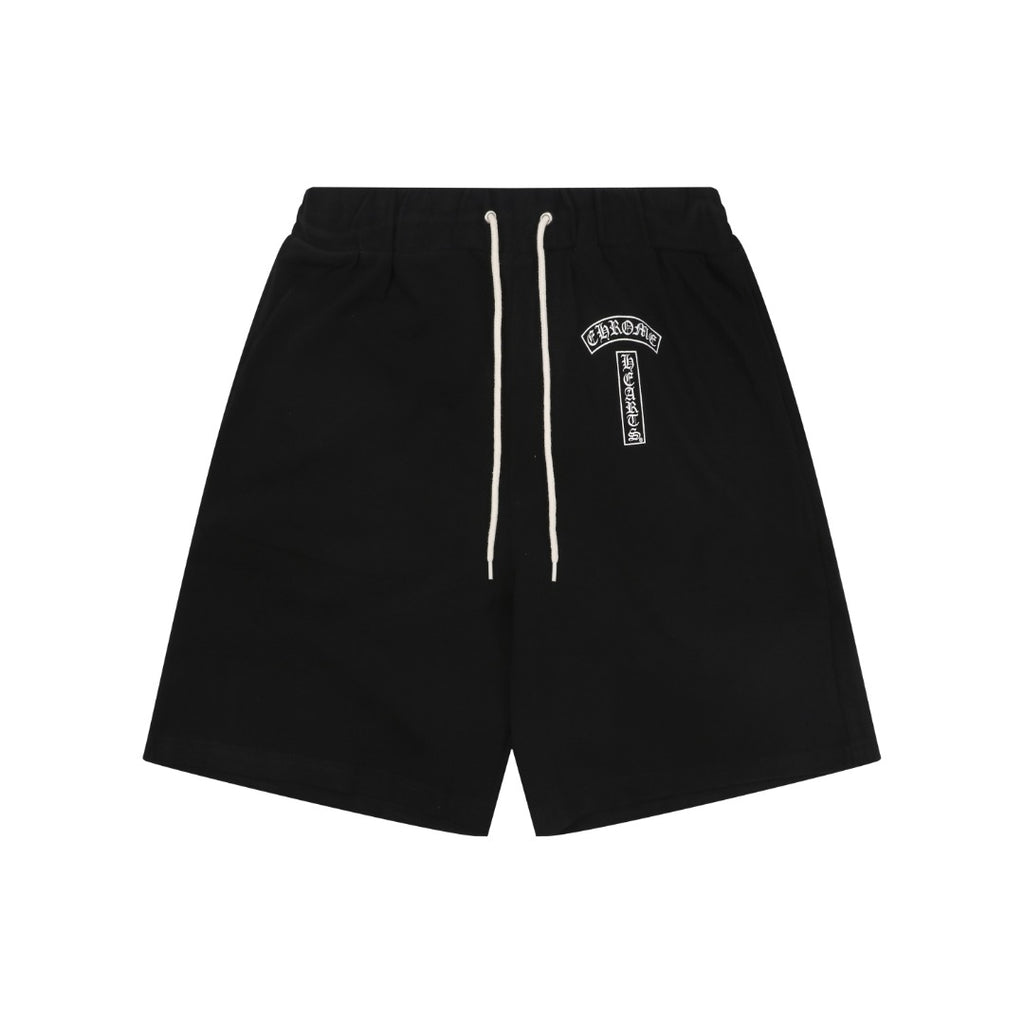 Chrome Hearts Sanskrit Seal Print Drawstring Shorts — Black
