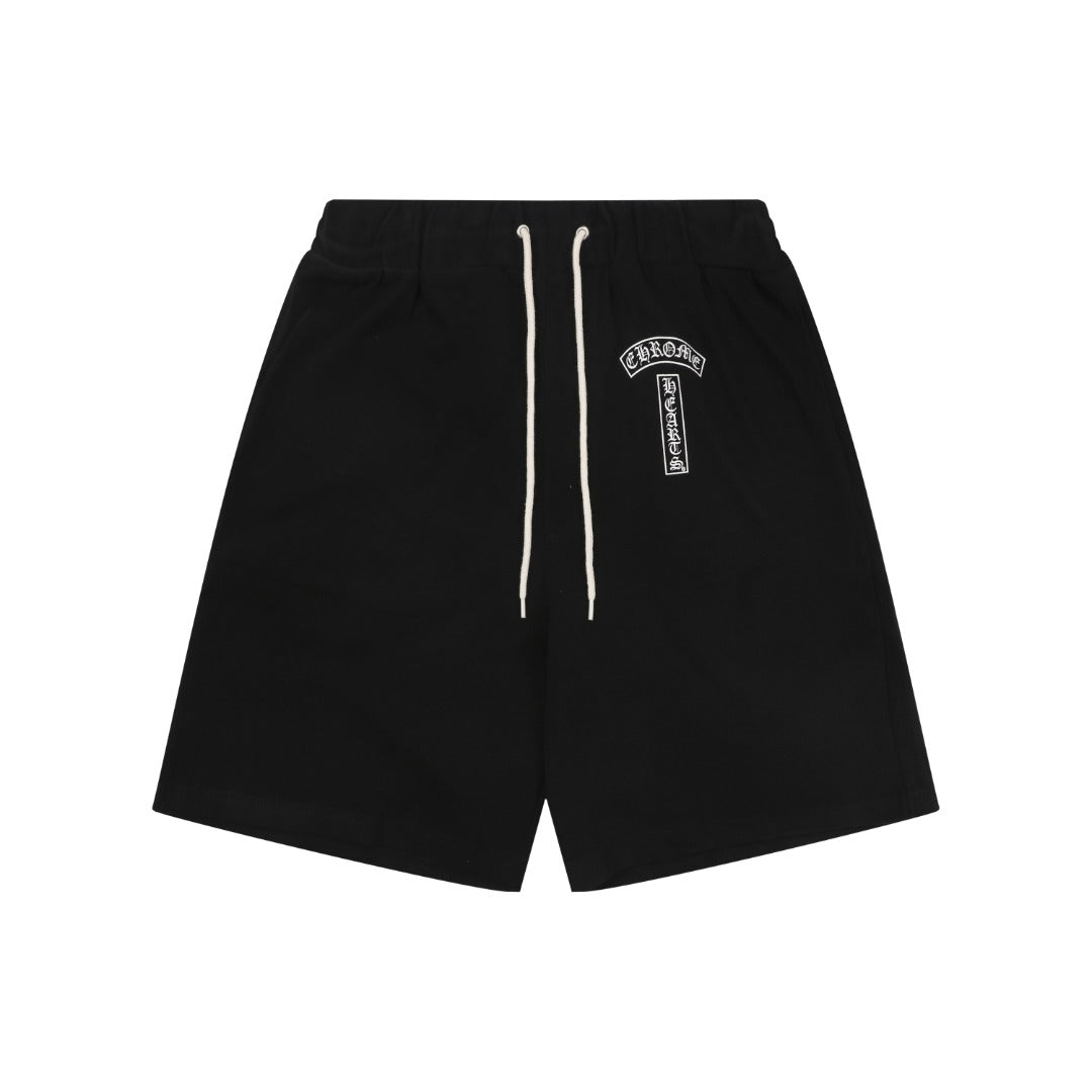 Chrome Hearts Sanskrit Seal Print Drawstring Shorts — Black