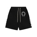 Chrome Hearts Sanskrit Scroll Print Drawstring Shorts — Black