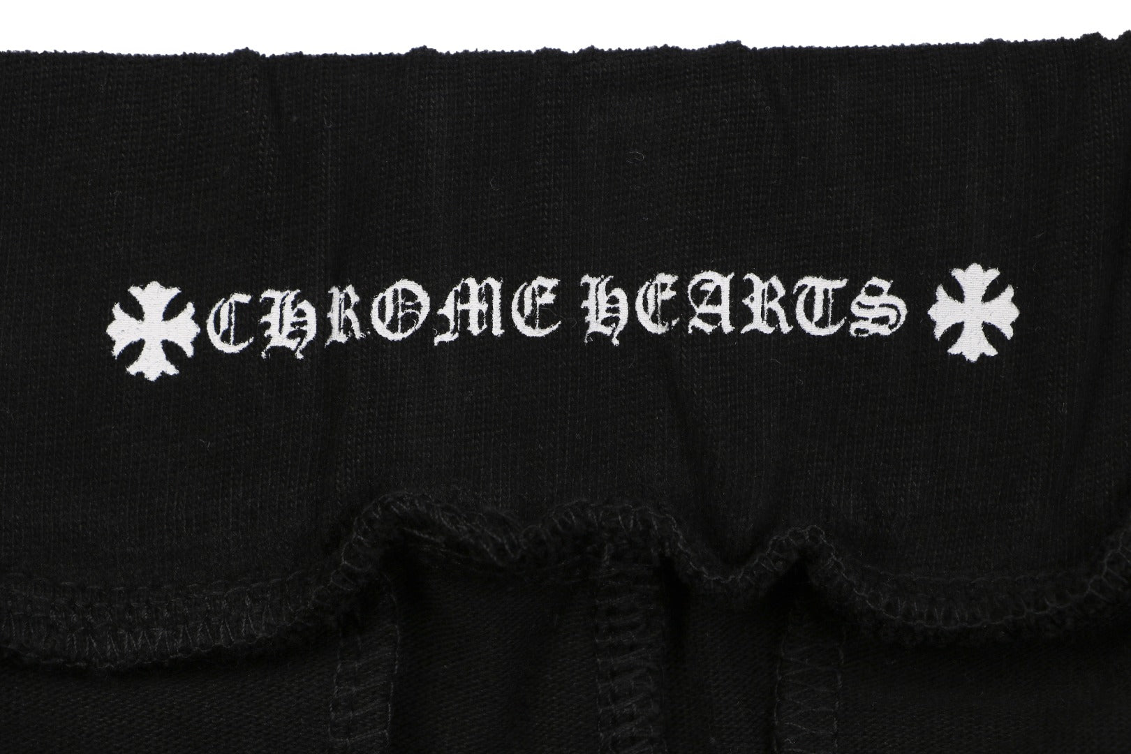 Chrome Hearts Sanskrit Scroll Print Drawstring Shorts — Black