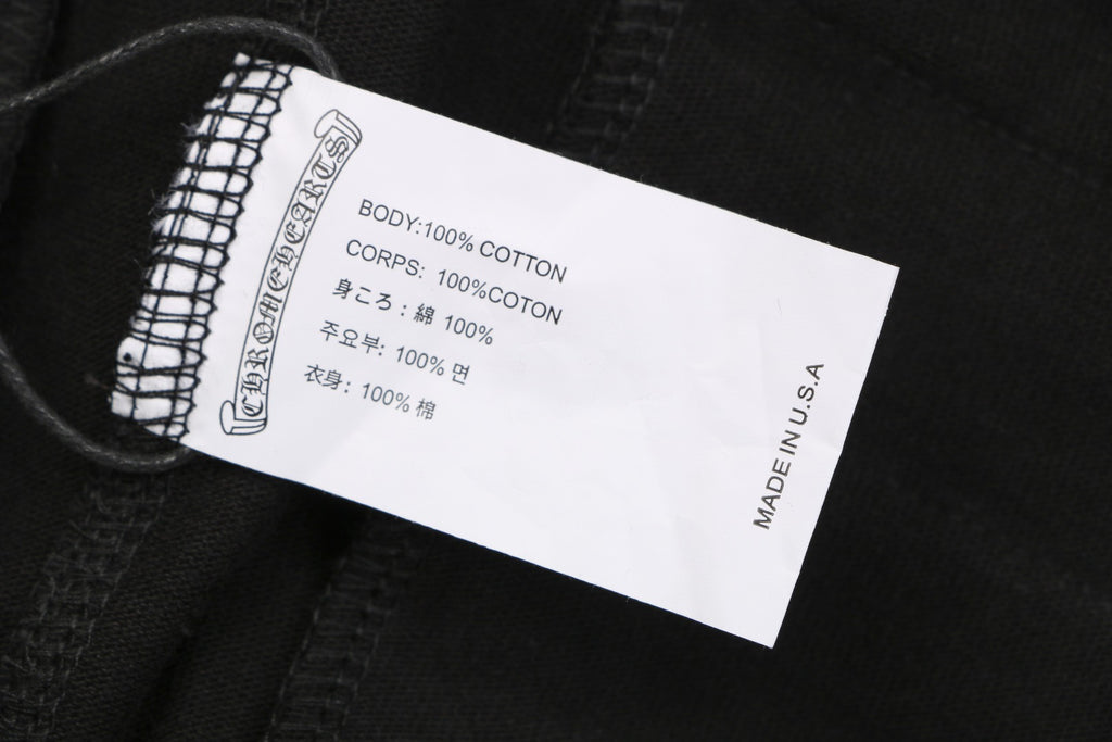 Chrome Hearts Sanskrit Scroll Print Drawstring Shorts — Black