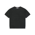Brunello Cucinelli Flecked Rolled-Hem Knit Tee — Black