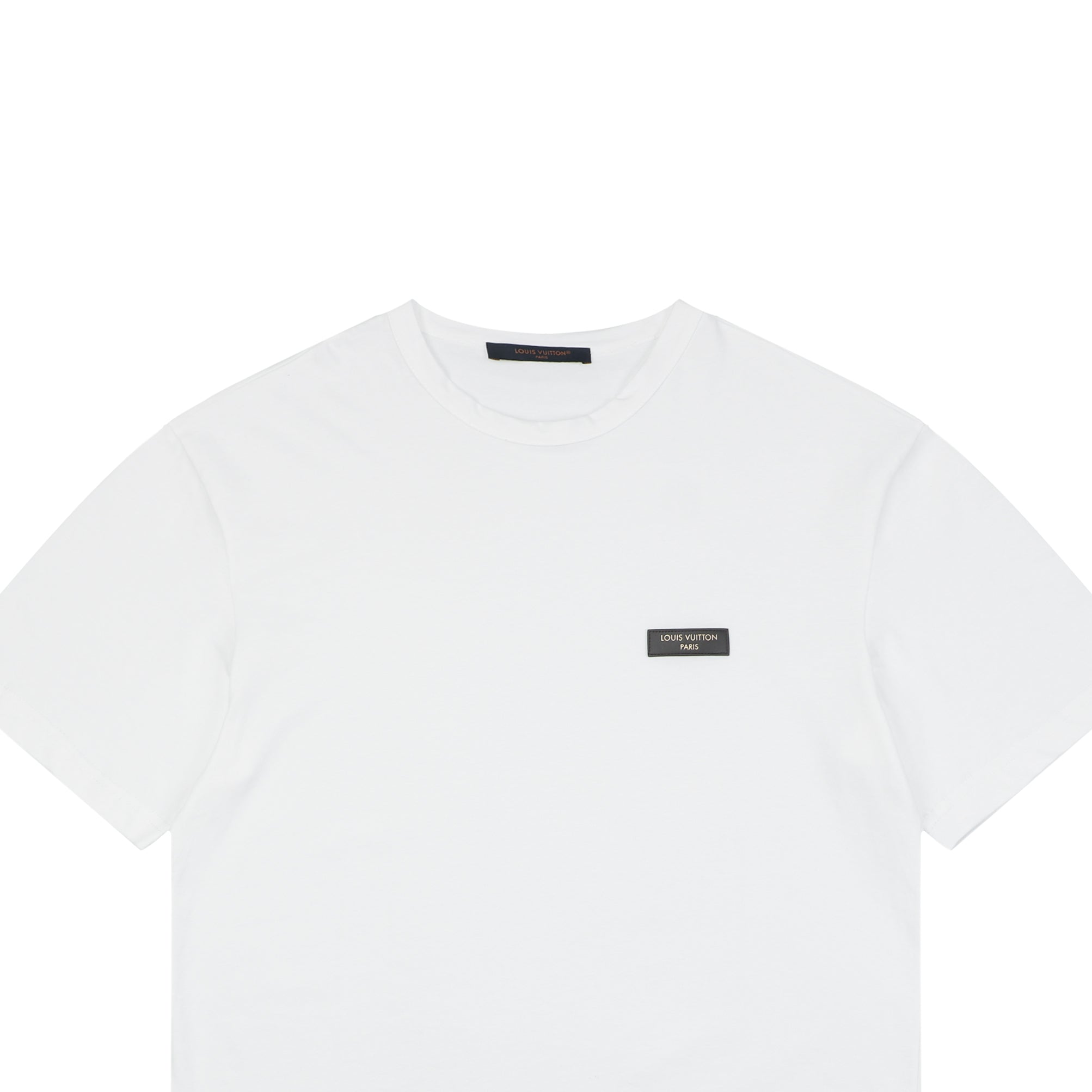Louis Vuitton Foil Leather Patch Tee — White