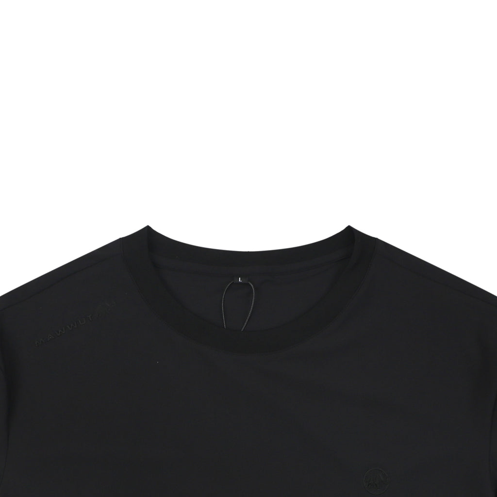 Mammut Tech Jacquard Mammoth Logo Embroidered Tee — Tech Black