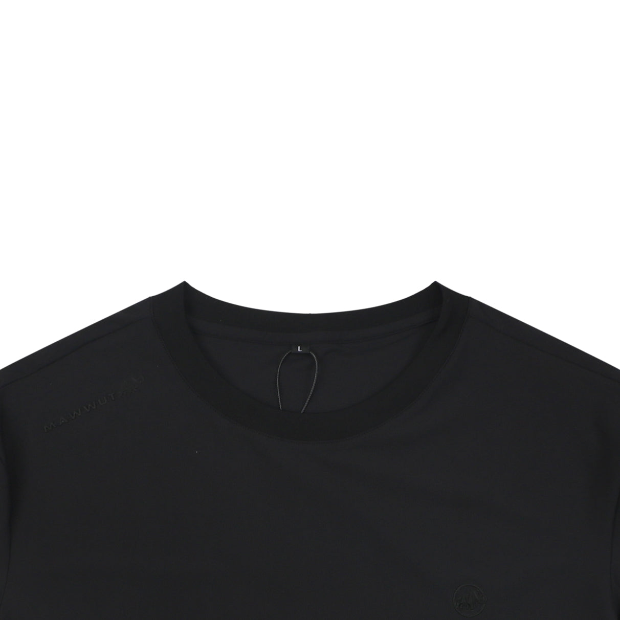 Mammut Tech Jacquard Mammoth Logo Embroidered Tee — Tech Black