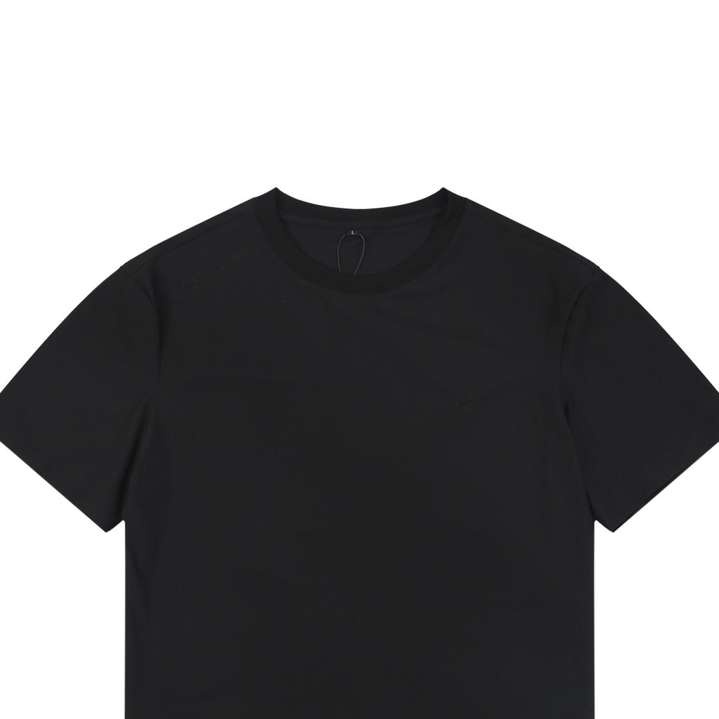 Mammut Tech Jacquard Mammoth Logo Embroidered Tee — Tech Black