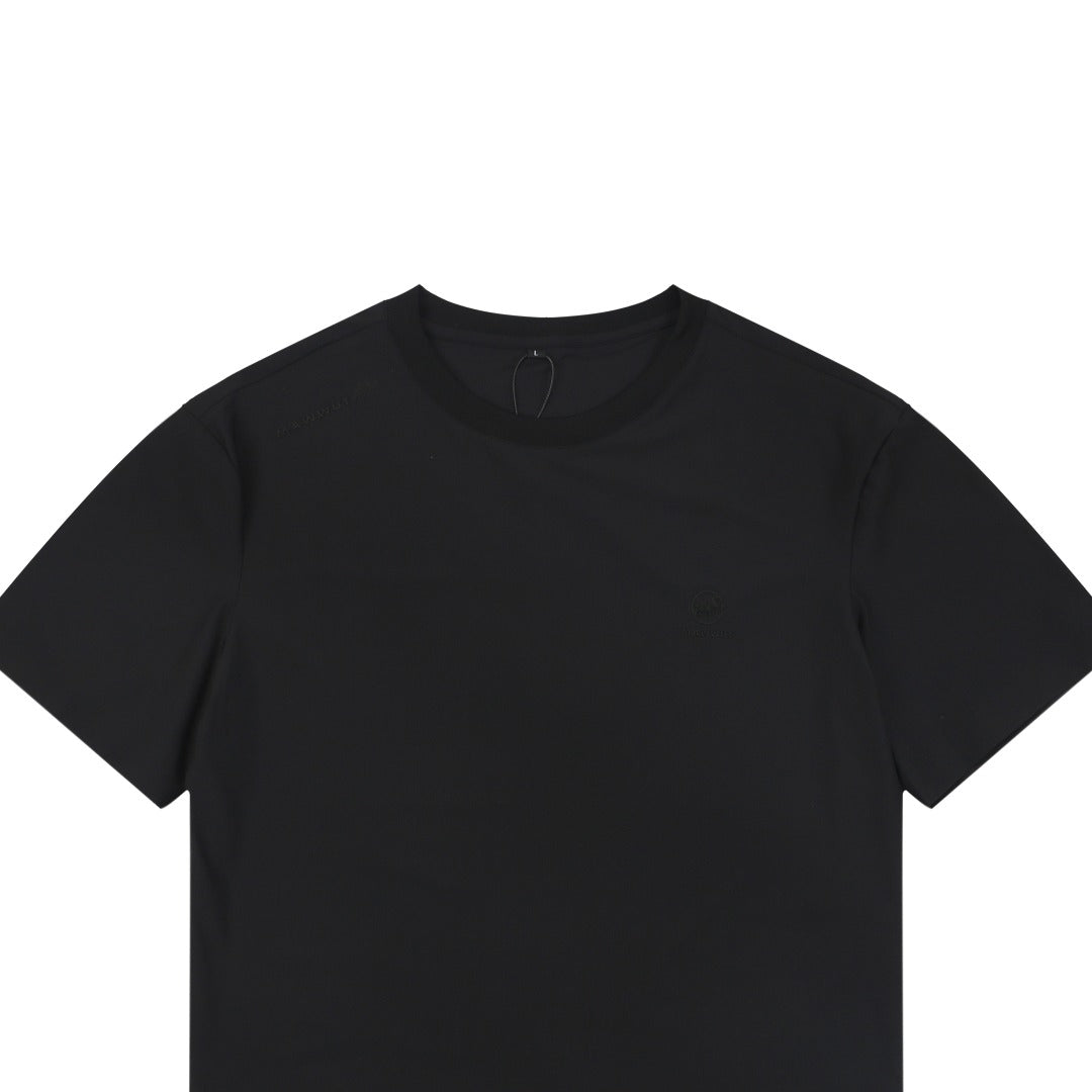 Mammut Tech Jacquard Mammoth Logo Embroidered Tee — Tech Black