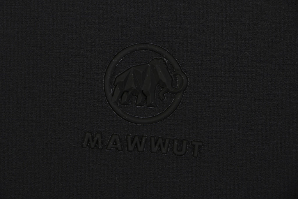 Mammut Tech Jacquard Mammoth Logo Embroidered Tee — Tech Black
