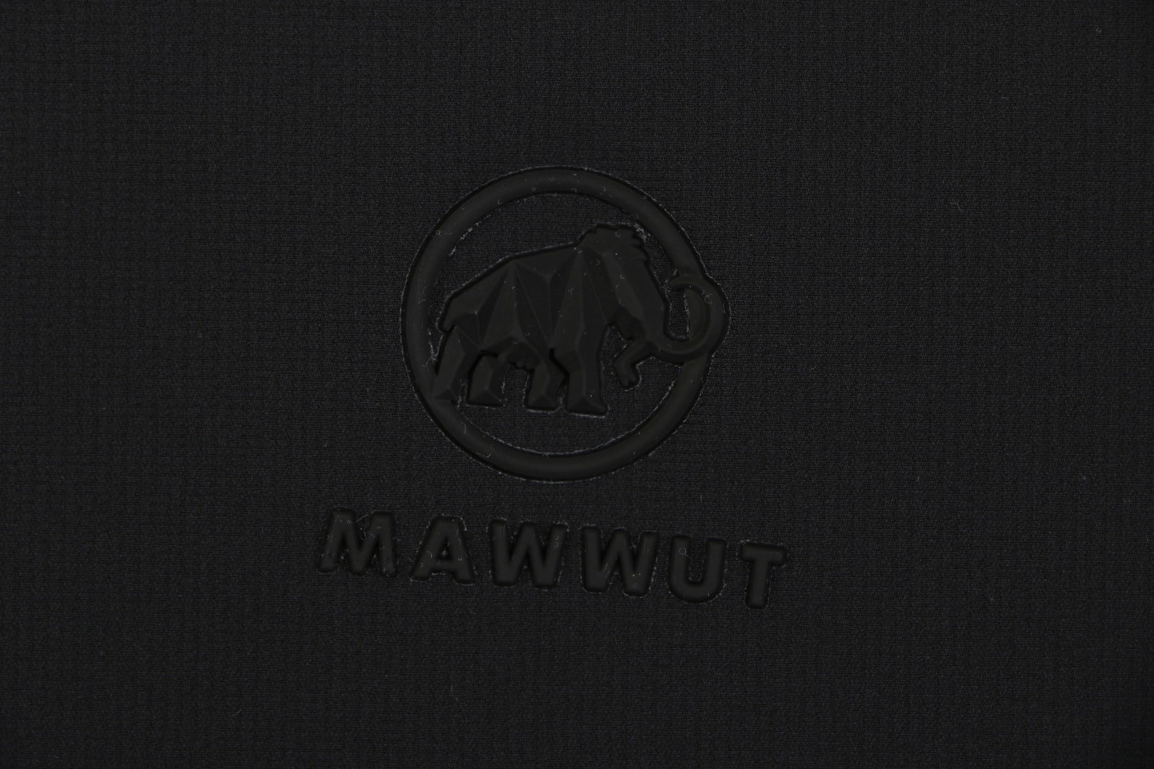 Mammut Tech Jacquard Mammoth Logo Embroidered Tee — Tech Black