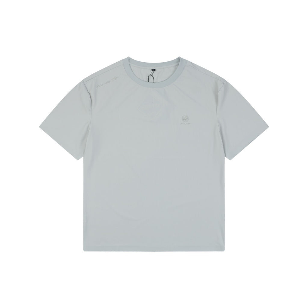 Mammut Tech Jacquard Mammoth Logo Embroidered Tee — Tech Grey