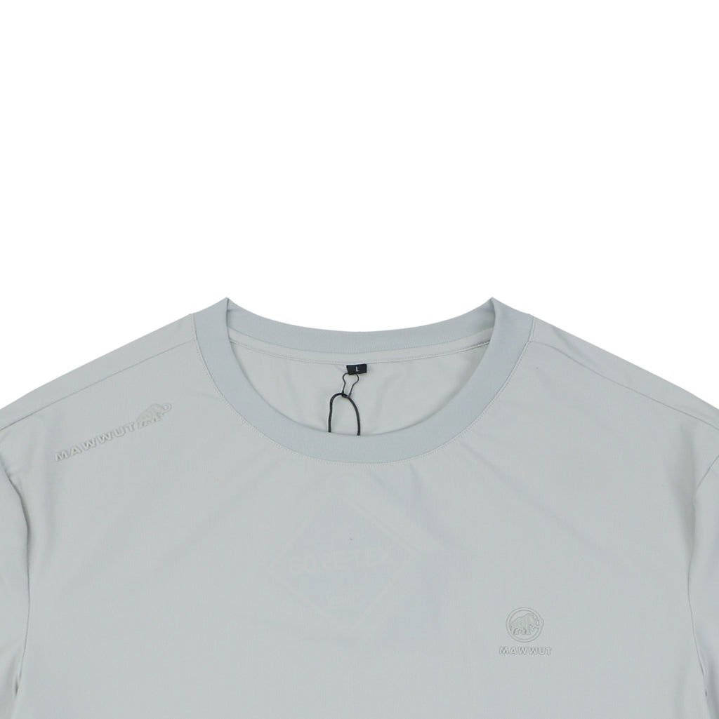 Mammut Tech Jacquard Mammoth Logo Embroidered Tee — Tech Grey