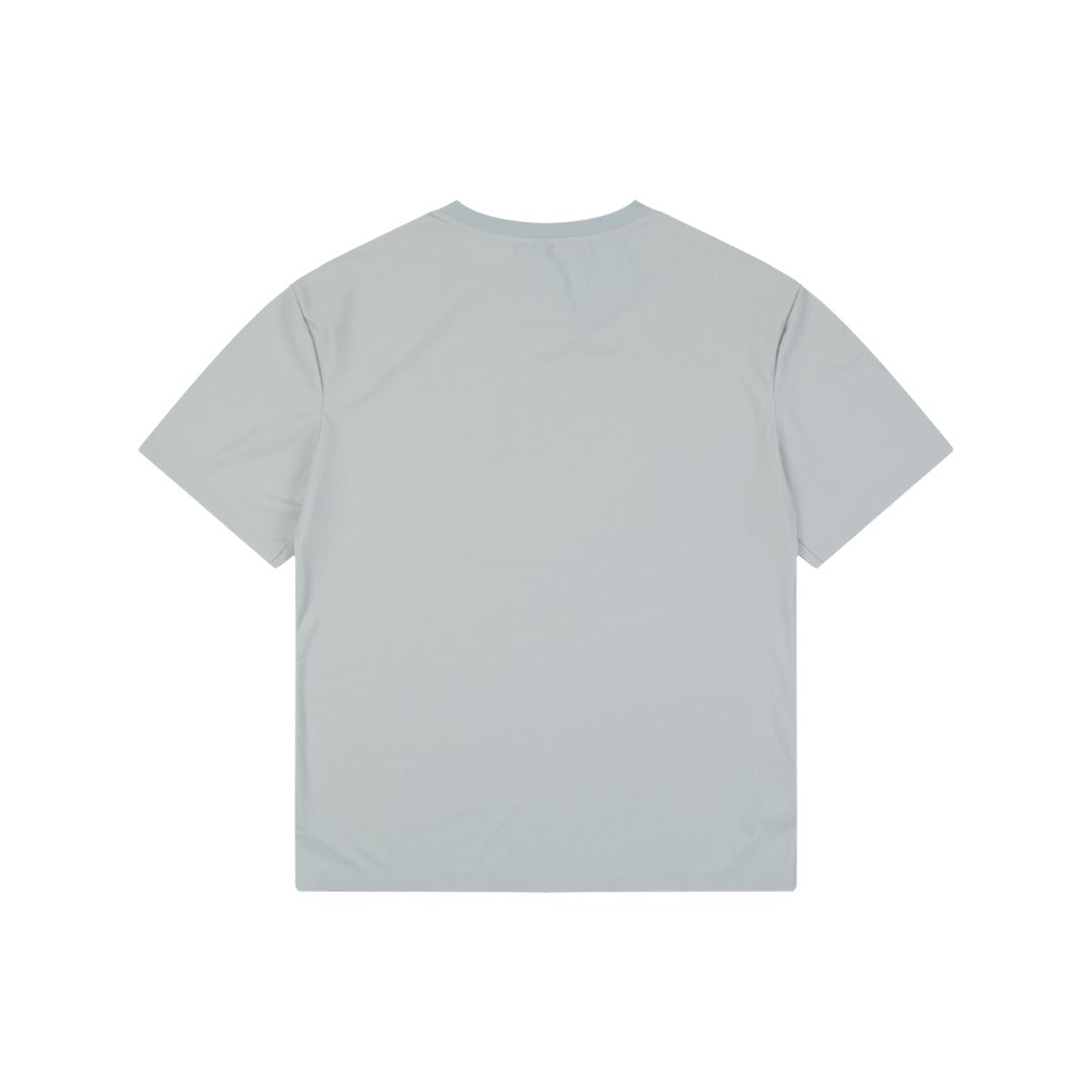 Mammut Tech Jacquard Mammoth Logo Embroidered Tee — Tech Grey