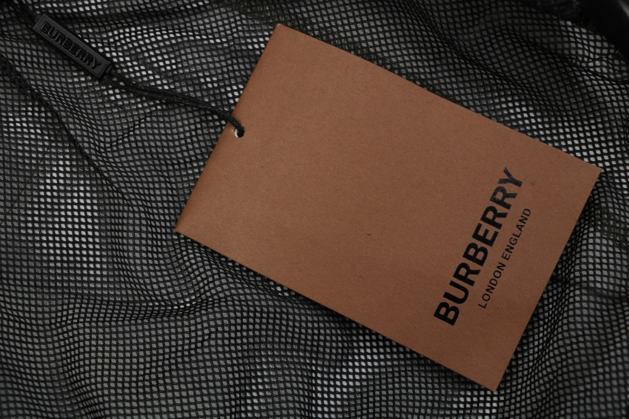 Burberry Large Check Mesh-Lined Nylon Swim Shorts — Khaki