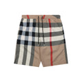 Burberry Large Check Mesh-Lined Nylon Swim Shorts — Camel