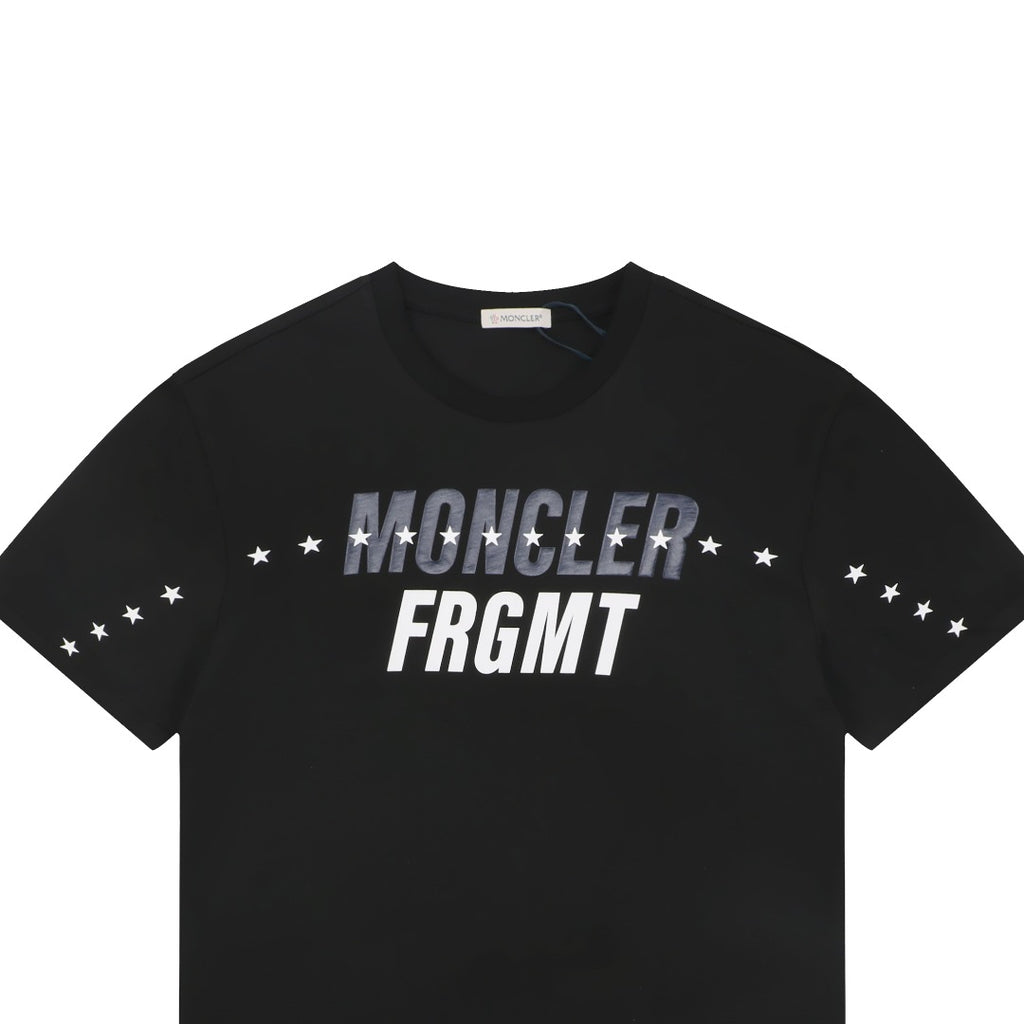 Moncler x Fragment Star-Orbit Logo Print Tee — Black