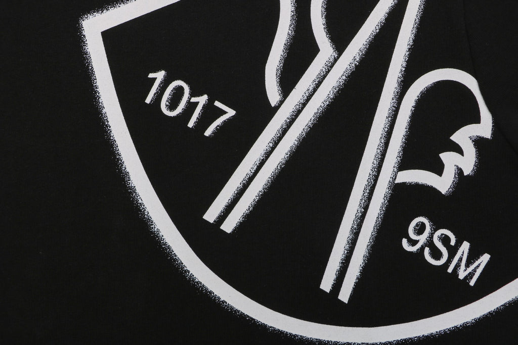 Moncler x 1017 ALYX 9SM Diagonal M-Badge Halo Print Tee — Black