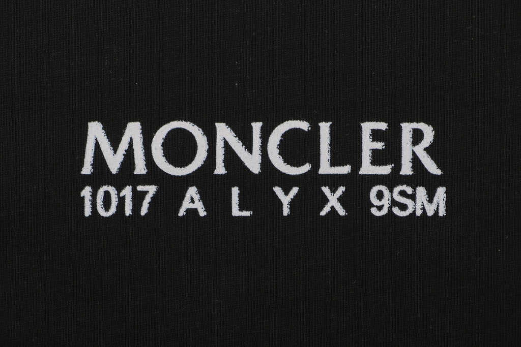 Moncler x 1017 ALYX 9SM Diagonal M-Badge Halo Print Tee — Black