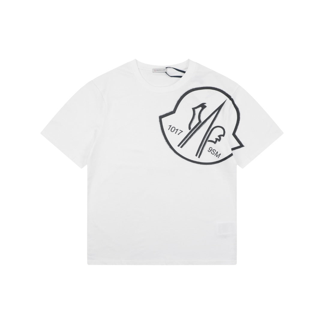Moncler x 1017 ALYX 9SM Diagonal M-Badge Halo Print Tee — White