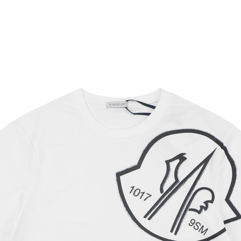 Moncler x 1017 ALYX 9SM Diagonal M-Badge Halo Print Tee — White